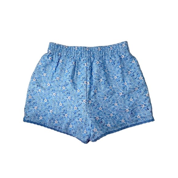 Vero Moda Shorts Soney Lace Woven Shorts Baby Blue White Floral Shorts Womens XS - Picture 4 of 8